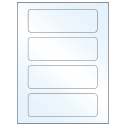 6.5" x 2.0875" White Mid Gloss Rectangular Sheet Labels