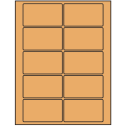 3.5" x 2" Pastel Orange Rectangular Sheet Labels