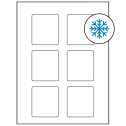 2.5" x 2.75" White Rectangular Sheet Labels - Freezer Grade Adhesive