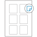 2.5" x 2.75" White Rectangular Sheet Labels - Removable Adhesive