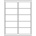4" x 2" White Vinyl Drum Rectangular Sheet Labels (10-UP)
