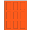 1.6562" x 2.75" Fluorescent Red Rectangular Sheet Labels