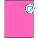 4.75" x 4.5" Fluorescent Pink Rectangular Sheet Labels - Removable Adhesive