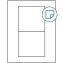 4.75" x 4.5" White Rectangular Sheet Labels - Removable Adhesive
