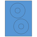 4.65" Fluorescent Blue Circular Sheet Labels