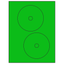 4.65" Fluorescent Green Circular Sheet Labels