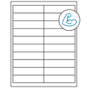 4" x 1" White Rectangular Sheet Labels - Ultra Aggressive Adhesive
