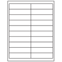 4" x 1" White Polyester Rectangular Sheet Labels
