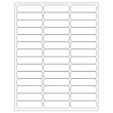 2.625" x 0.75" White Vinyl Drum Rectangular Sheet Labels