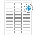 2.25" x 0.75" White Rectangular Sheet Labels - Freezer Grade Adhesive