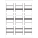 2.25" x 0.75" White Rectangular Sheet Labels