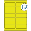 4" x 1.33" Fluorescent Yellow Rectangular Sheet Labels - Removable Adhesive