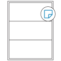 8" x 3.5" White Rectangular Sheet Labels (3-UP) - Removable Adhesive