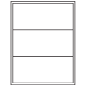 8" x 3.5" White Rectangular Sheet Labels (3-UP)