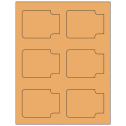 3.372" x 2.5" Pastel Orange Sheet Labels