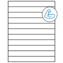 8.5" x 1" White Rectangular Sheet Labels - Ultra Aggressive Adhesive
