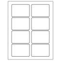 3.375" x 2.33" White Vinyl Drum Rectangular Sheet Labels