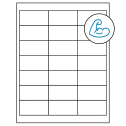 2.66" x 1.375" White Rectangular Sheet Labels - Ultra Aggressive Adhesive