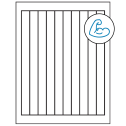 0.75" x 9.4" White Rectangular Sheet Labels - Ultra Aggressive Adhesive