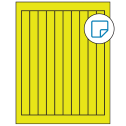 0.75" x 9.4" Fluorescent Yellow Rectangular Sheet Labels - Removable Adhesive