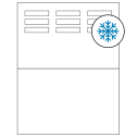 1.96" x 0.46" White Rectangular Sheet Labels - Freezer Grade Adhesive