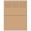 1.96" x 0.46" Brown Kraft Rectangular Sheet Labels
