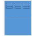 1.96" x 0.46" Fluorescent Blue Rectangular Sheet Labels