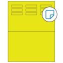 1.96" x 0.46" Fluorescent Yellow Rectangular Sheet Labels - Removable Adhesive