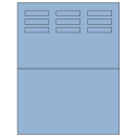 1.96" x 0.46" Pastel Blue Rectangular Sheet Labels