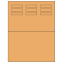 1.96" x 0.46" Pastel Orange Rectangular Sheet Labels