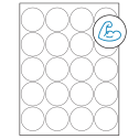 2" White Circular Sheet Labels - Ultra Aggressive Adhesive