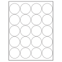 2" White Vinyl Drum Circular Sheet Labels