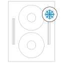 4.64" x 4.64" White Sheet Labels - Freezer Grade Adhesive