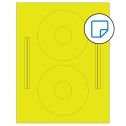 4.64" x 4.64" Fluorescent Yellow Sheet Labels - Removable Adhesive