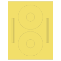 4.64" x 4.64" Pastel Yellow Sheet Labels