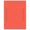 4.64" x 4.64" Red Sheet Labels