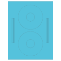 4.64" x 4.64" Turquoise Sheet Labels