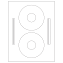 4.64" x 4.64" White Vinyl Drum Sheet Labels