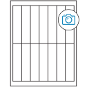 1.125" x 4.875" Photo Gloss Rectangular Sheet Labels