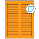3" x 0.5" Fluorescent Orange Rectangular Sheet Labels - Removable Adhesive