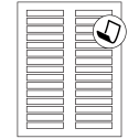3" x 0.5" Blockout Rectangular Sheet Labels
