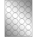 1.625" Silver Foil Circular Sheet Labels