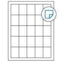 1.5" x 2" White Rectangular Sheet Labels - Removable Adhesive