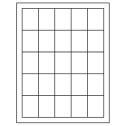 1.5" x 2" White Vinyl Drum Rectangular Sheet Labels