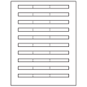 6.64" x 0.42" White Matte Litho Rectangular Sheet Labels