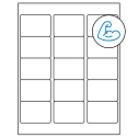 2.5625" x 1.8125" White Rectangular Sheet Labels - Ultra Aggressive Adhesive