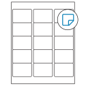 2.5625" x 1.8125" White Rectangular Sheet Labels - Removable Adhesive