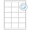 2.6875" x 2" White Rectangular Sheet Labels - Removable Adhesive