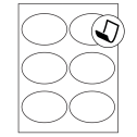 3.875" x 2.6875" Blockout Oval Sheet Labels