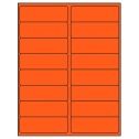 4" x 1.3125" Fluorescent Red Rectangular Sheet Labels